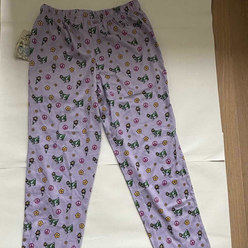GOAT USA Girls Lavender Printed Pants / Peace Signs and Flowers – YM – NWT